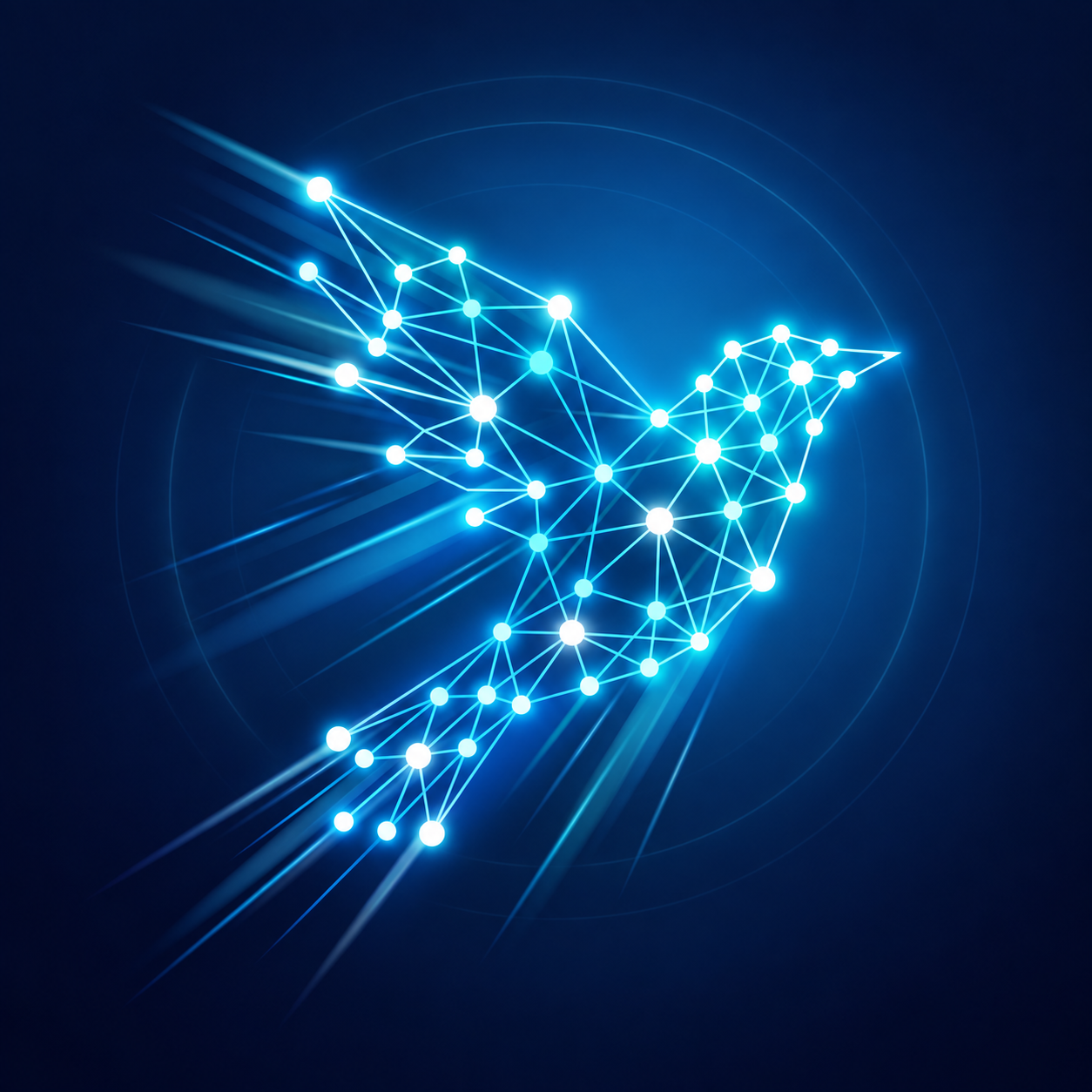AccelaStudy AI logo: a glowing blue constellation bird in flight on a navy square.
